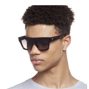 LE SPECS SUBDIMENSION  BLACK TORT SUNGLASSES UNI-SEX
